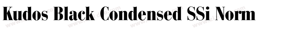 Kudos Black Condensed SSi Normal字体转换